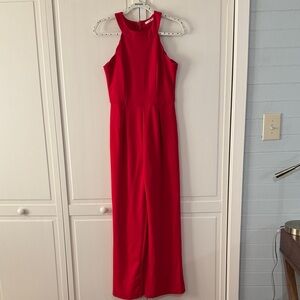 Mi Ami Red Sleeveless Jumpsuit